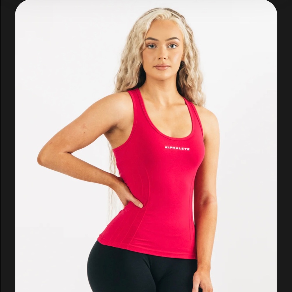 SEAMLESS HOT PINK ALPHALETE TANK TOP
